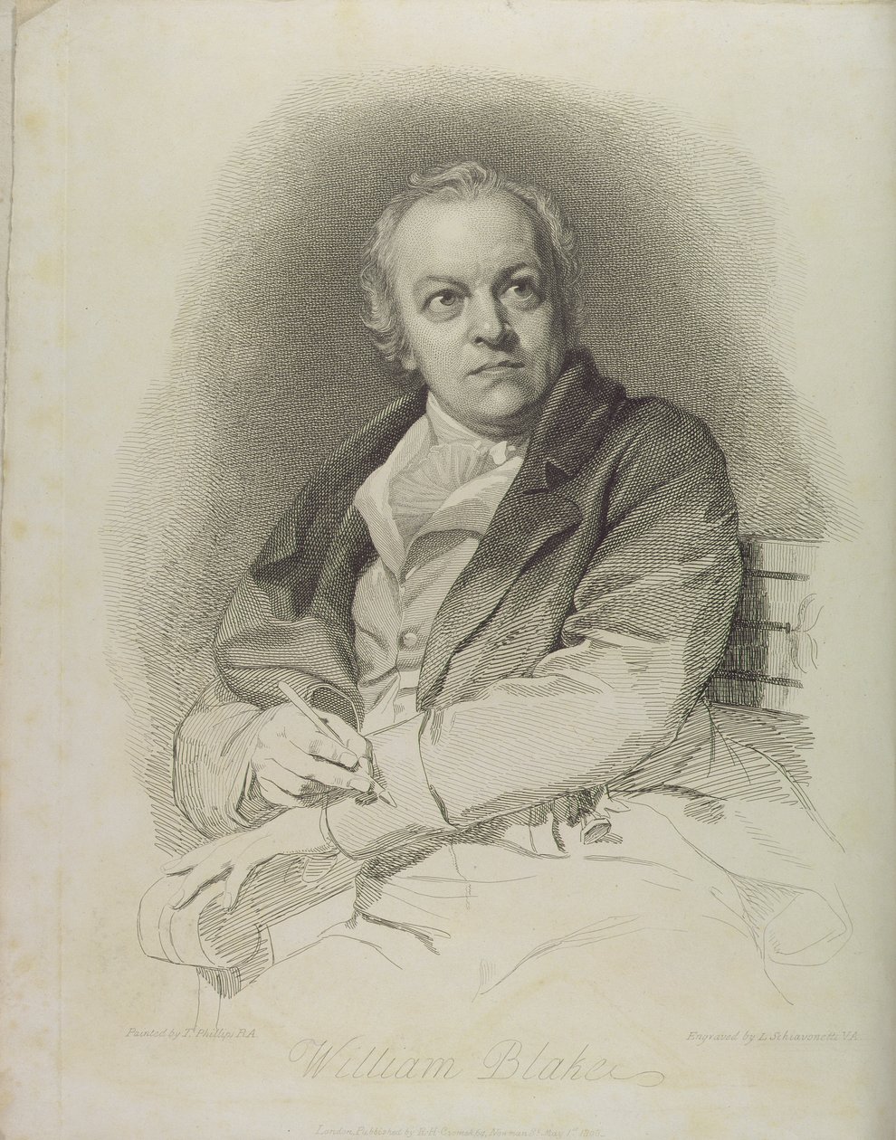 William Blaken (1757-1827) muotokuva, etukuva William Blaken (1757-1827) runosta "The Grave, A Poem", jonka on kaiverruttanut Luigi Schiavonetti (1765-1810) 1808. tekijältä Thomas Phillips