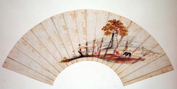 Tuuletin, joka kuvaa Jacobs Ladderina tunnettua puuta Charlton Parkissa, Cheltenhamista itään, n. 1745 (katso myös 151248) tekijältä Thomas Robins