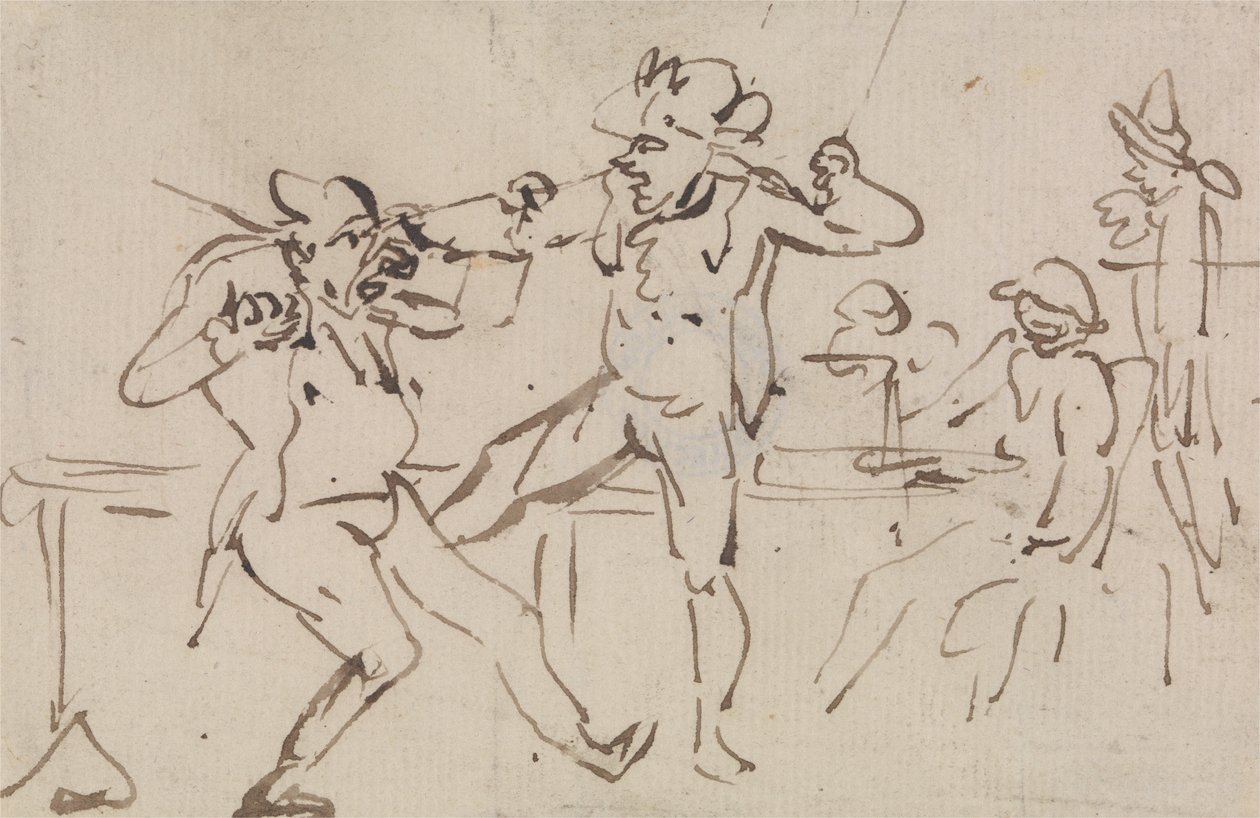 Musta jalka havaitsi salaiset kortit (tutkimus) tekijältä Thomas Rowlandson