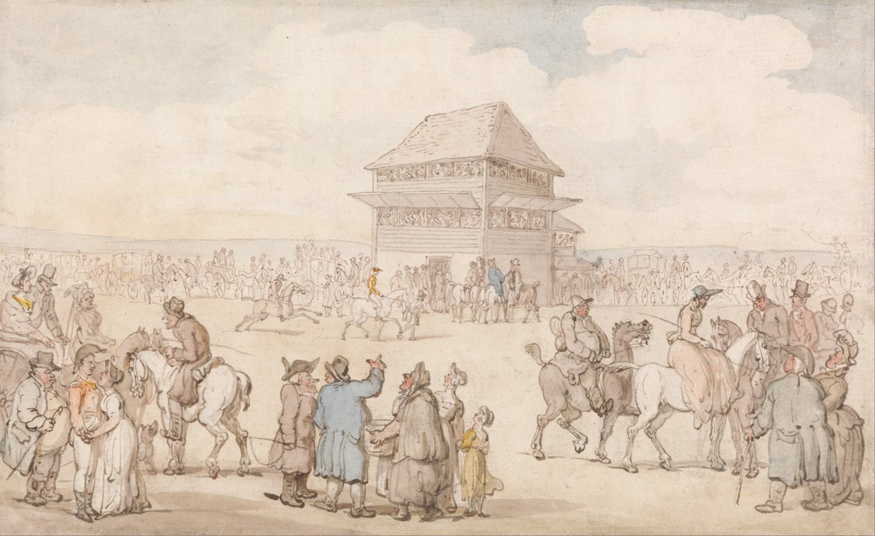 Täynnä kilpailukokous tekijältä Thomas Rowlandson