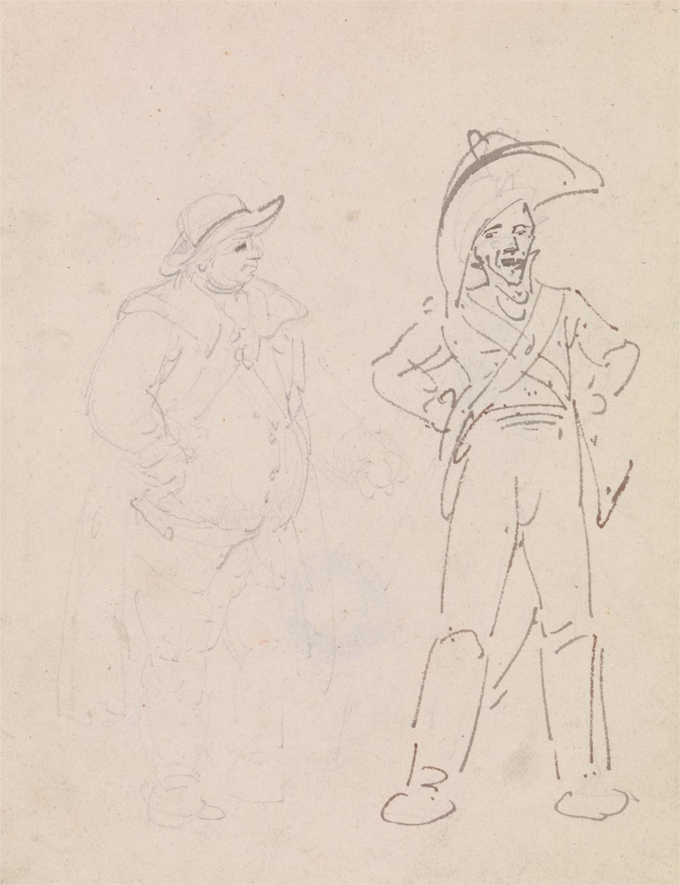 Gendarme ja toinen mies tekijältä Thomas Rowlandson