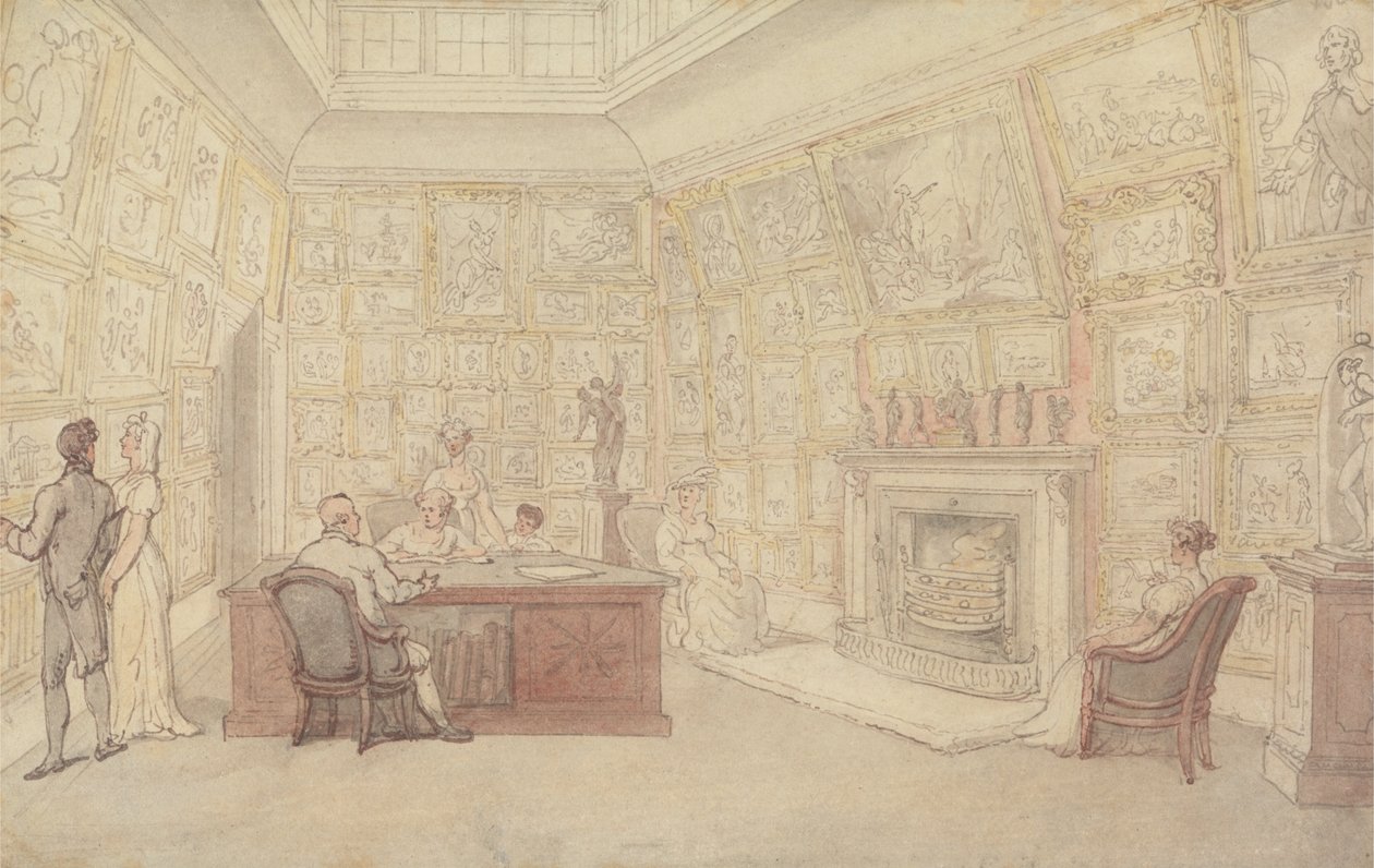 Gentlemansin taidegalleria tekijältä Thomas Rowlandson