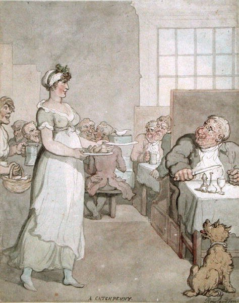 Penny Slap Bang Shop (kynä ja muste ja wc paperilla) tekijältä Thomas Rowlandson