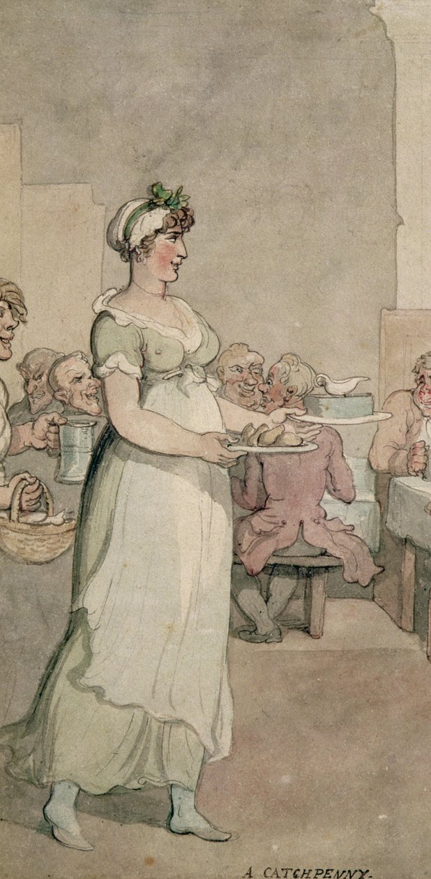 A Penny Slap Bang Shop kynä ja muste ja wc paperille yksityiskohta 202933:sta tekijältä Thomas Rowlandson