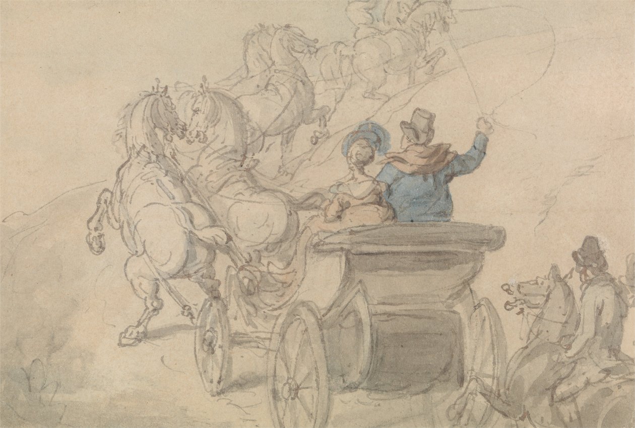 Phaeton ja kuusi tekijältä Thomas Rowlandson