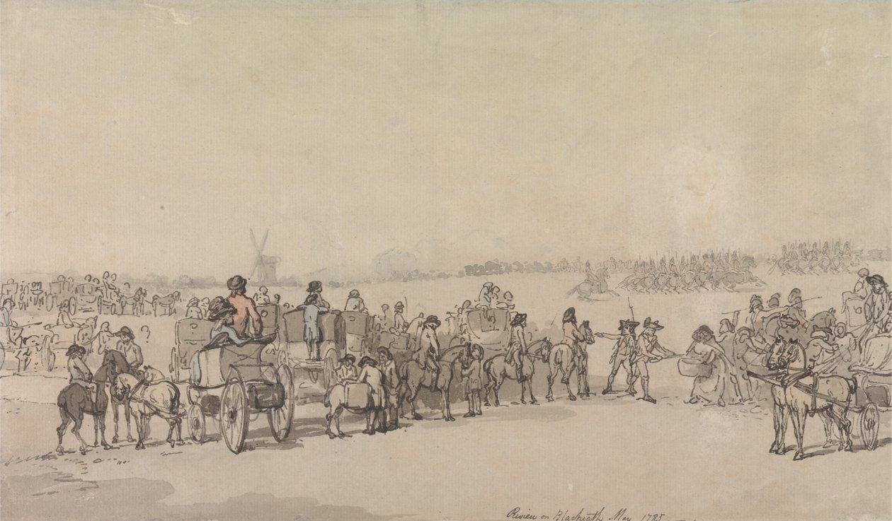 Katsaus Blackheathiin, toukokuu 1785 tekijältä Thomas Rowlandson