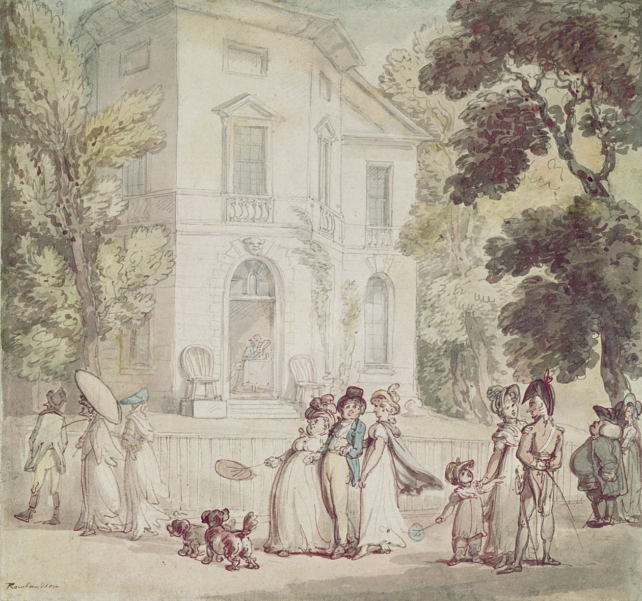 Sunnuntai-iltapäiväpromenadi tekijältä Thomas Rowlandson