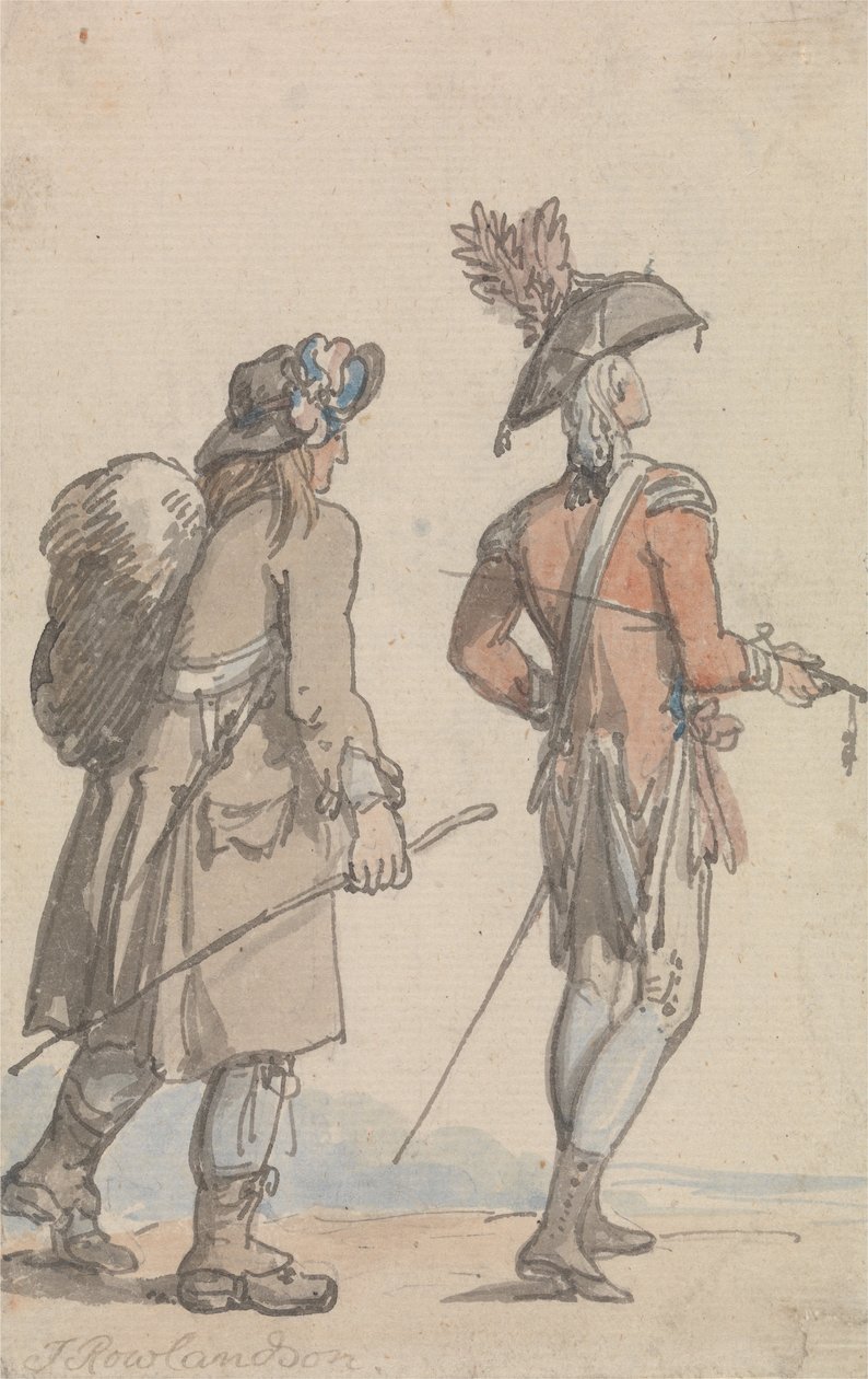 Upseeri ja hänen palvelijansa tekijältä Thomas Rowlandson