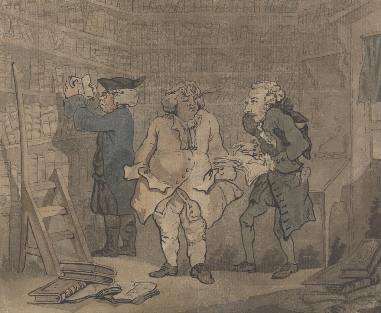 Kirjakauppias ja kirjailija tekijältä Thomas Rowlandson