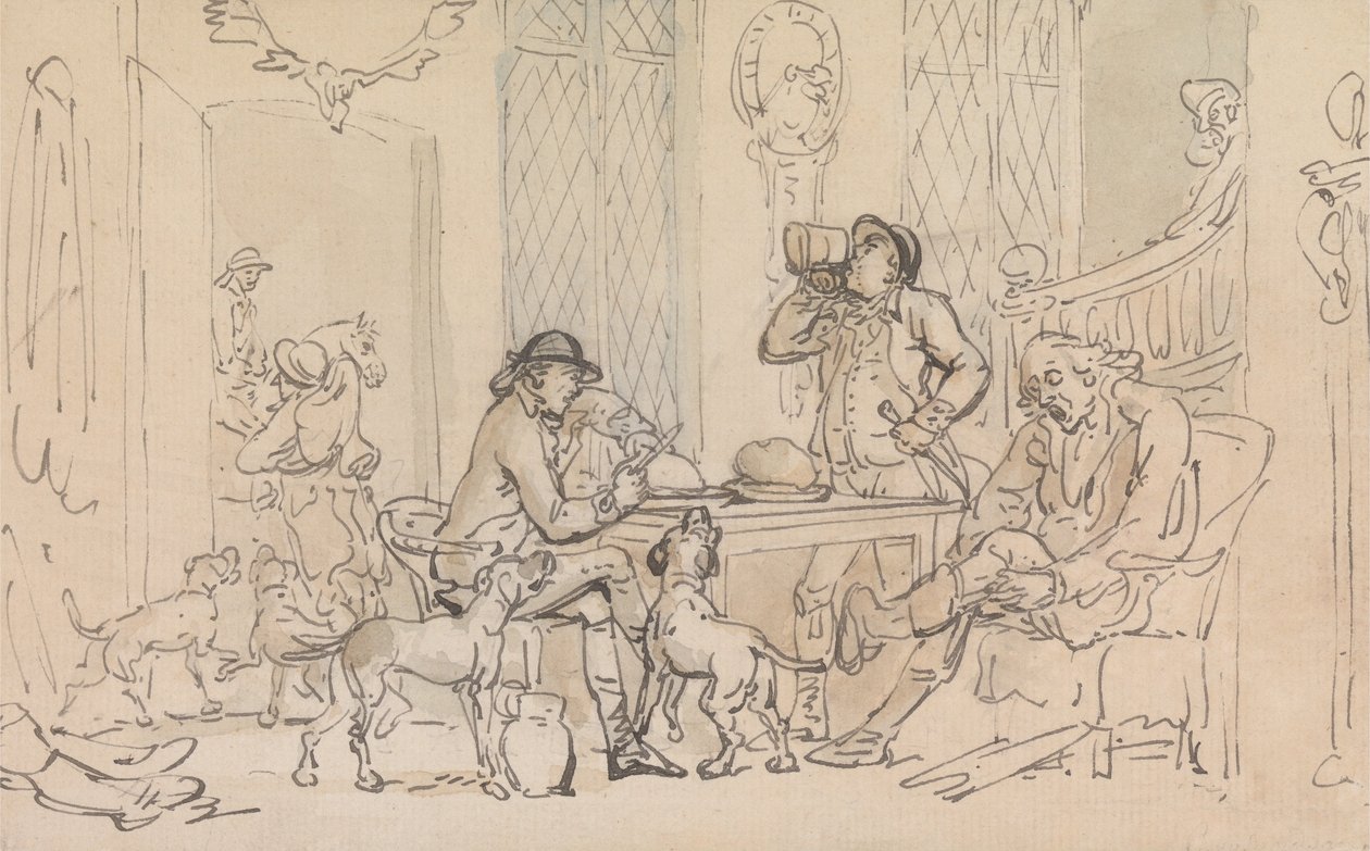 Aamiainen ennen metsästystä tekijältä Thomas Rowlandson