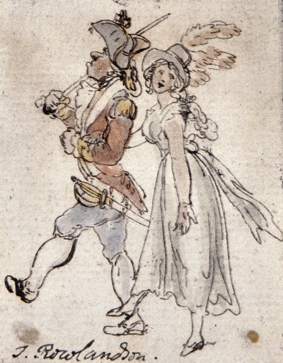 Karikatyyri (käsinvärinen etsaus) tekijältä Thomas Rowlandson