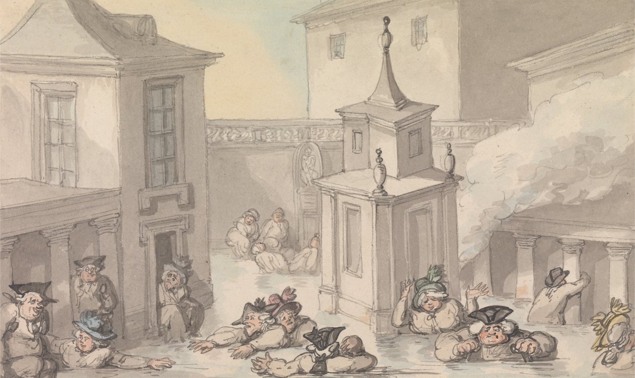 Kylpylän mukavuudet- Kylpyamme tekijältä Thomas Rowlandson