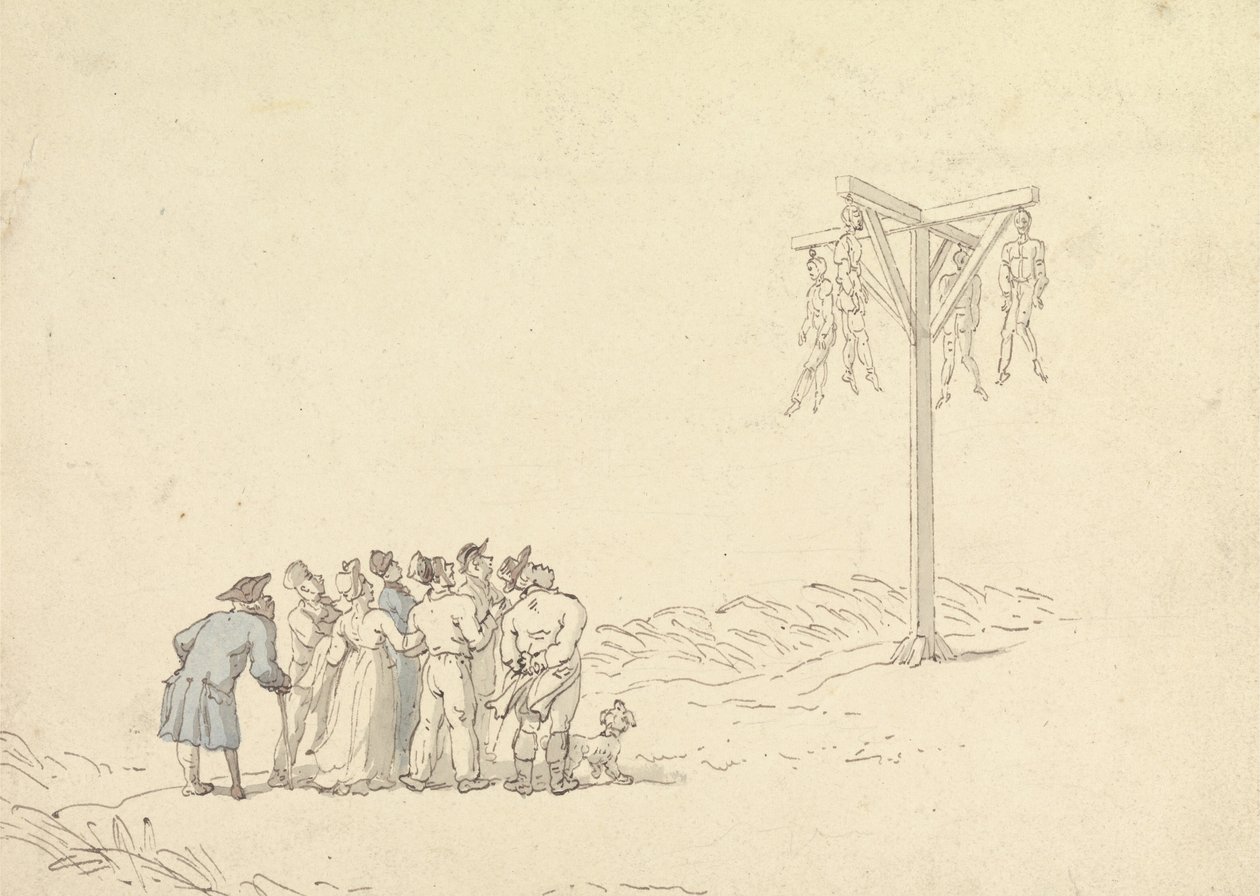 Yleisö Gibbetin toimesta tekijältä Thomas Rowlandson