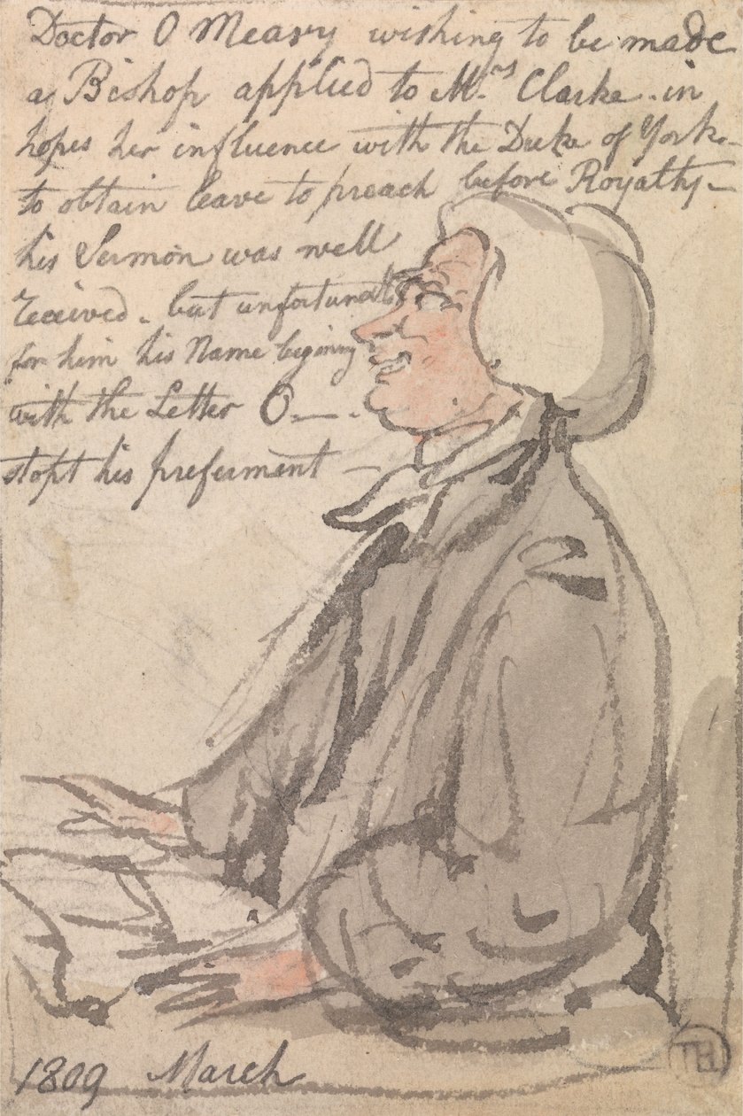 Tohtori OMeara Saarnaaminen tekijältä Thomas Rowlandson