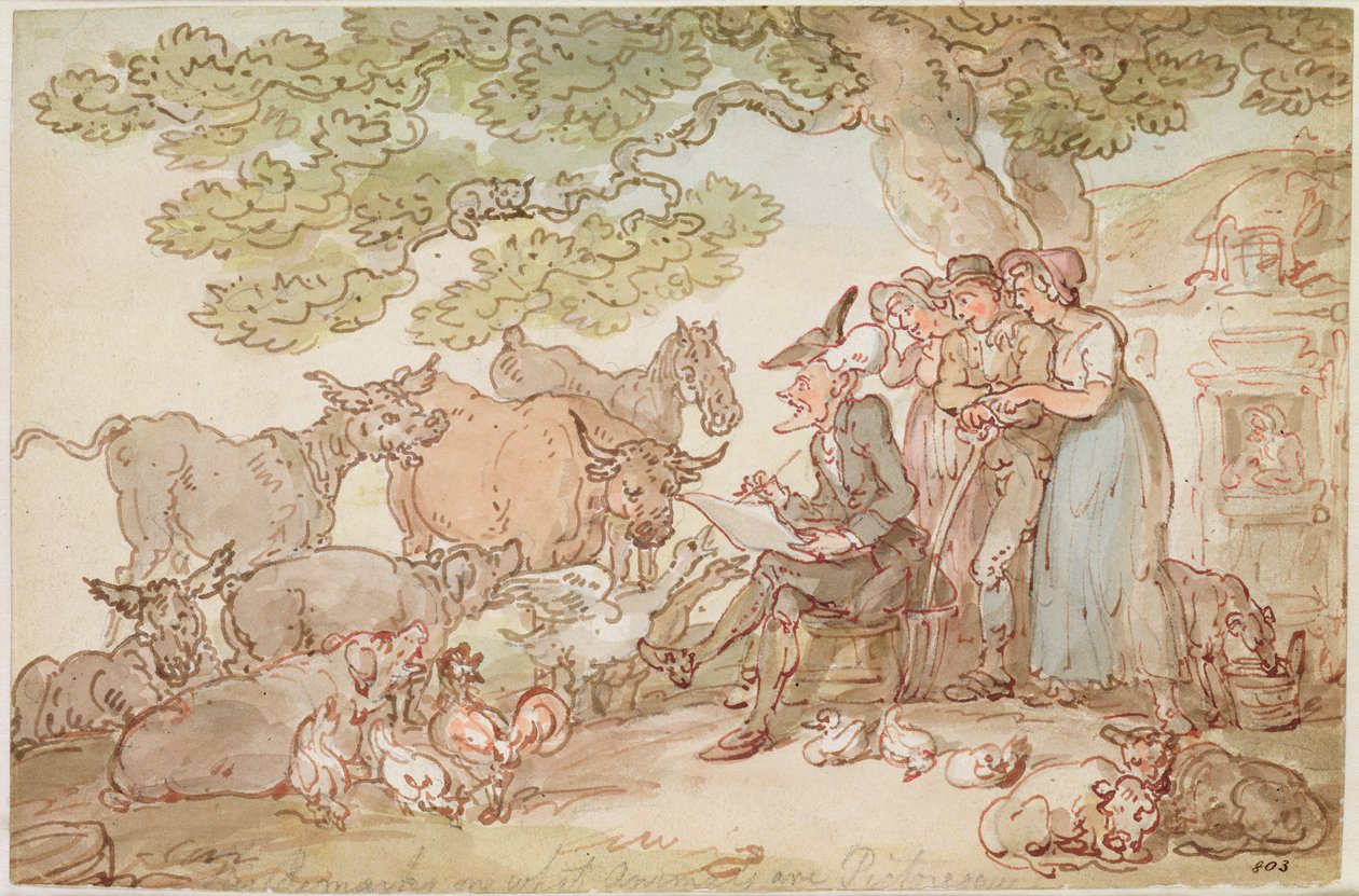 Dr. Syntaksin luonnostelu luonnon jälkeen tekijältä Thomas Rowlandson