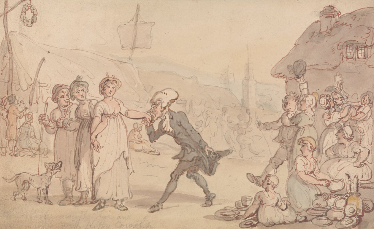 Tohtori Syntaksi ja Kitty Cowslipin kanssa tekijältä Thomas Rowlandson