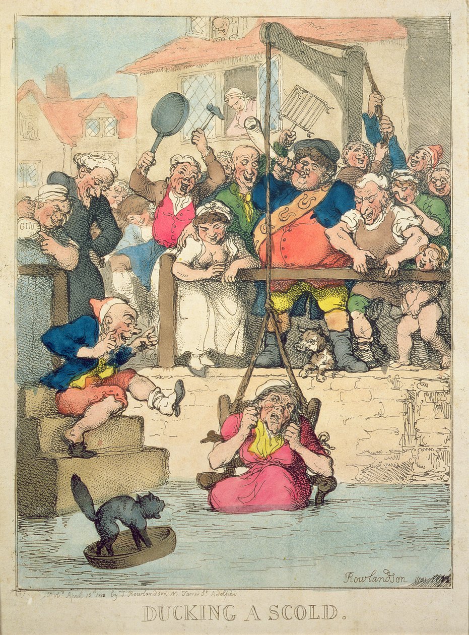 Kiusaajan väistäminen, 1812 tekijältä Thomas Rowlandson