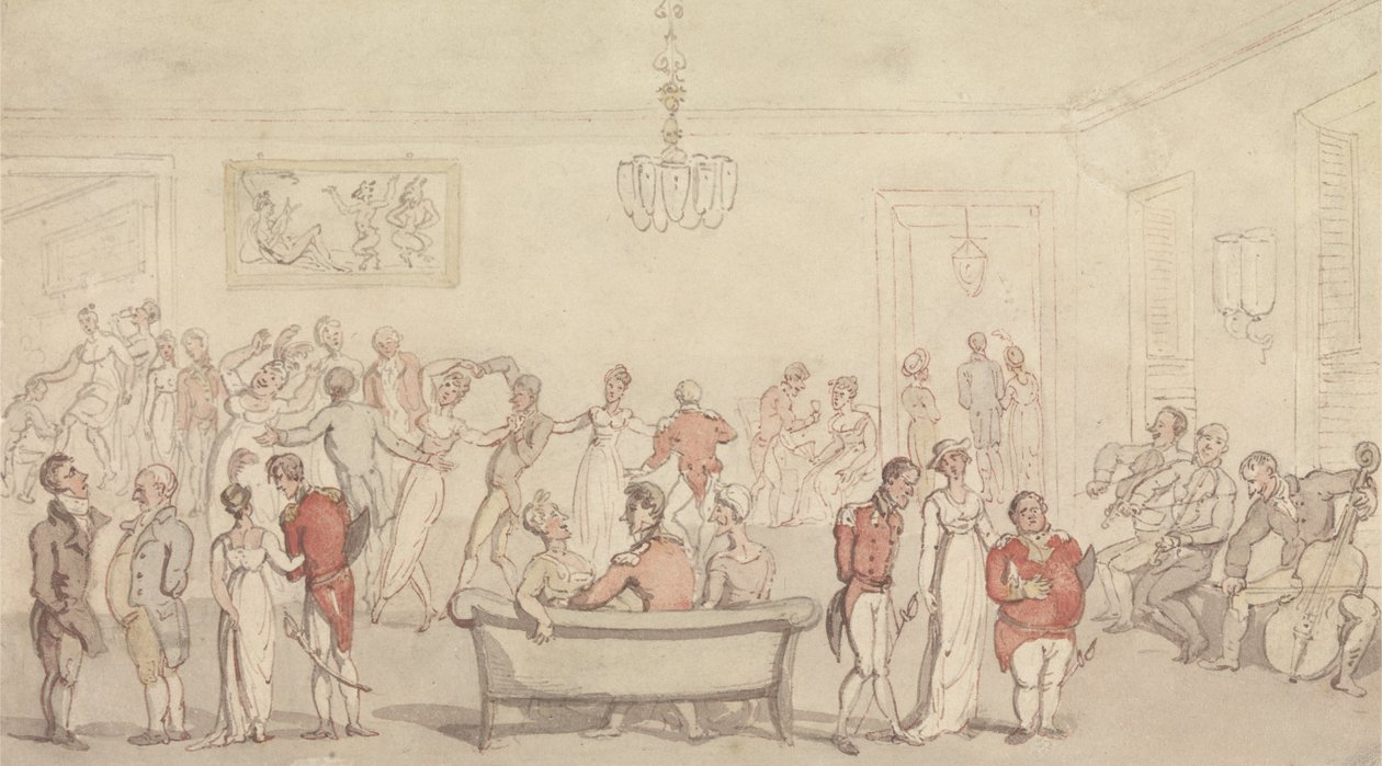 Tyylikäs tanssiyhtiö tekijältä Thomas Rowlandson