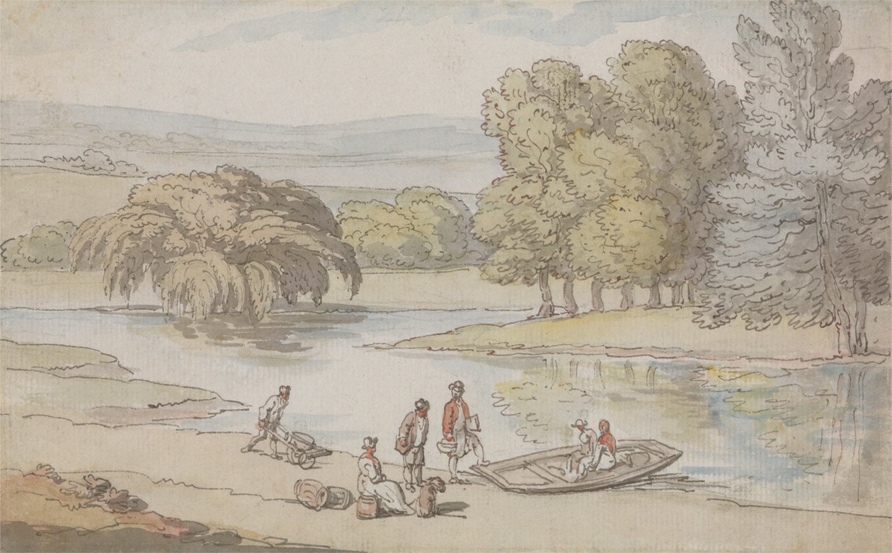 Luvut lautalla tekijältä Thomas Rowlandson