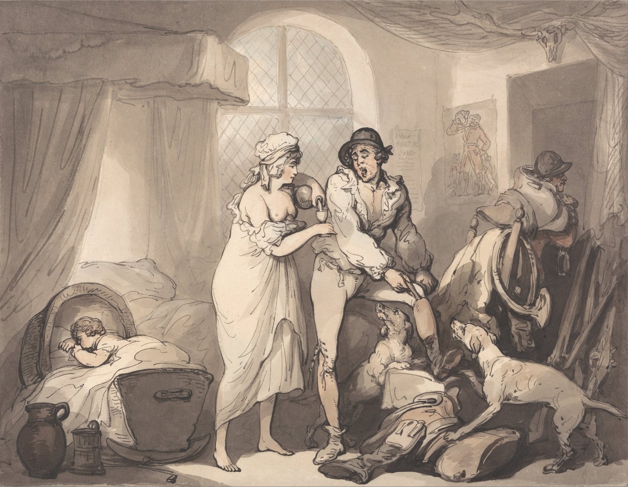 Neljä OClockia maassa tekijältä Thomas Rowlandson