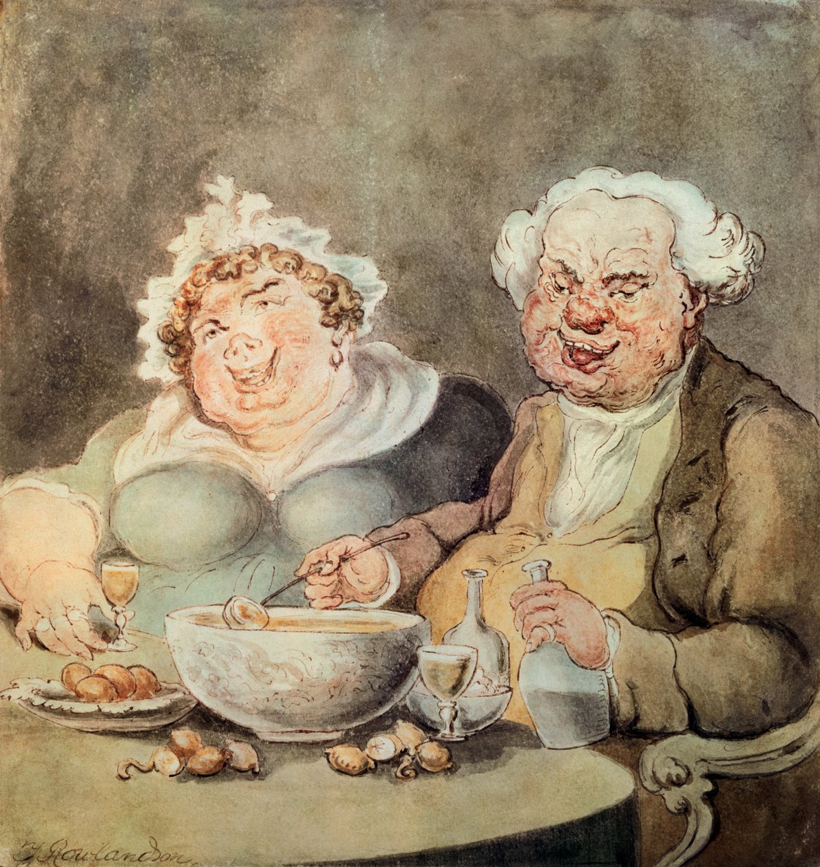 Ahmattia, n. 1800-05 tekijältä Thomas Rowlandson