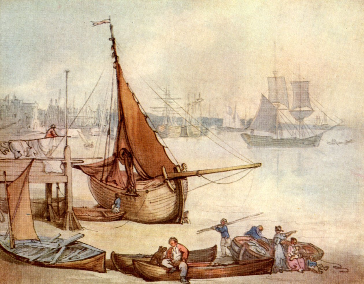 Greenwich akvarelli tekijältä Thomas Rowlandson