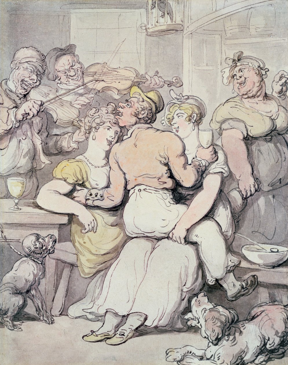 Huonekalut ja erilaiset esineet 1100- ja 1300-luvuilta tekijältä Thomas Rowlandson