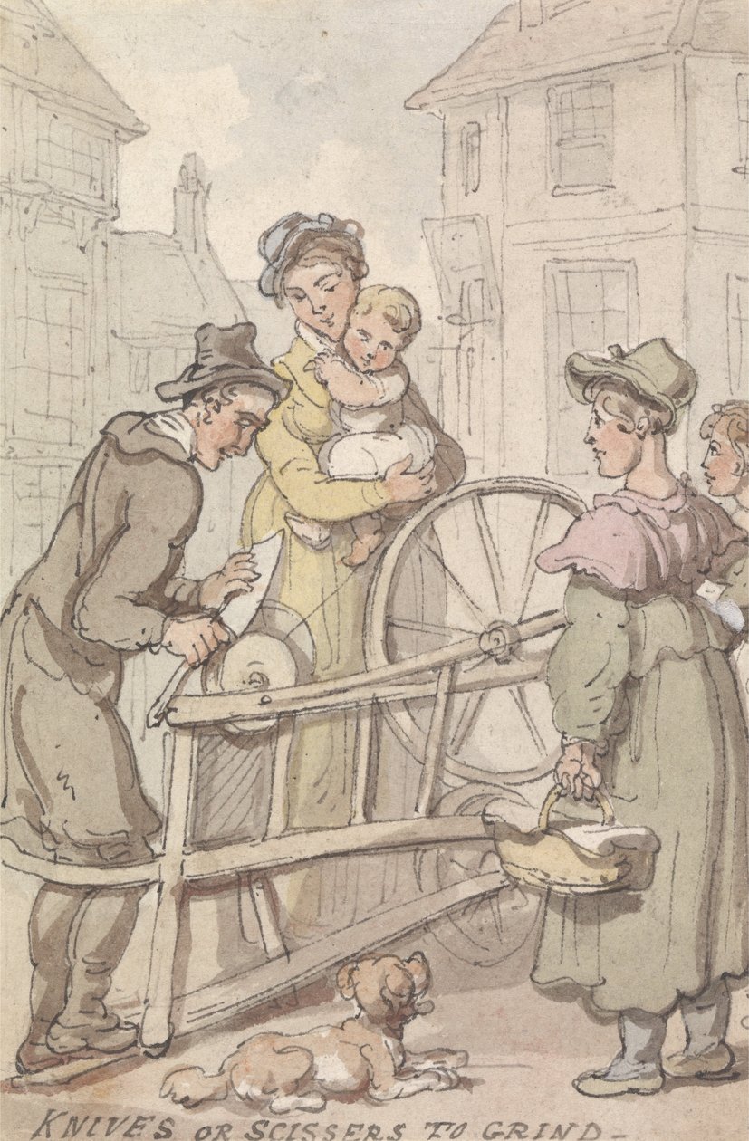 Veitset tai sakset jauhamaan tekijältä Thomas Rowlandson