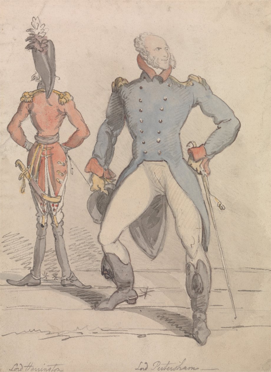 Herra Harrington ja lordi Petersham tekijältä Thomas Rowlandson