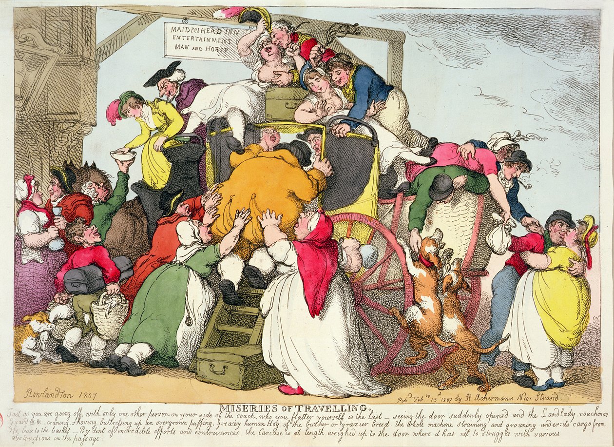 Matkustamisen kurjuutta, 1807 tekijältä Thomas Rowlandson