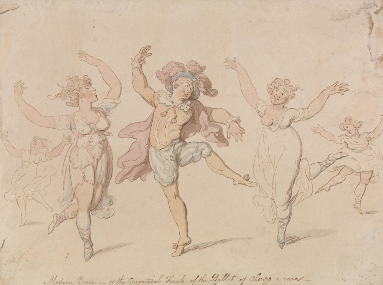 Moderni armo ... Alonzo e Caran baletti tekijältä Thomas Rowlandson