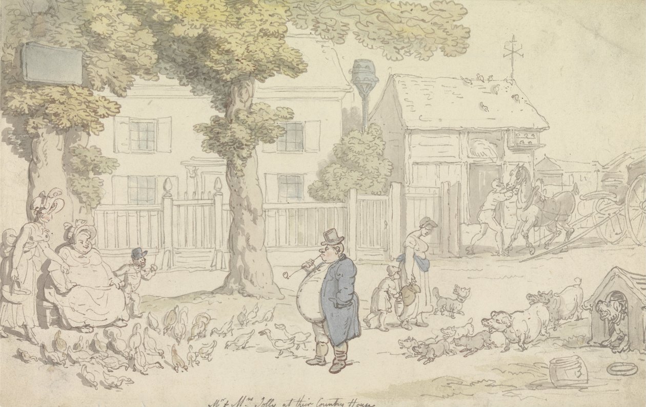 Herra ja rouva Jolly maalaistalossaan tekijältä Thomas Rowlandson