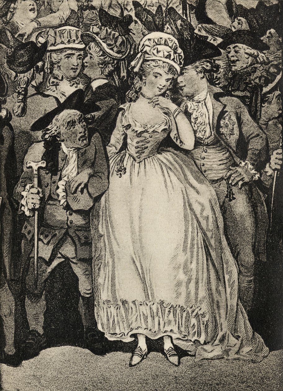 Rouva Mary Robinson mukana Walesin prinssi ja hänen miehensä Thomas Robinson tekijältä Thomas Rowlandson