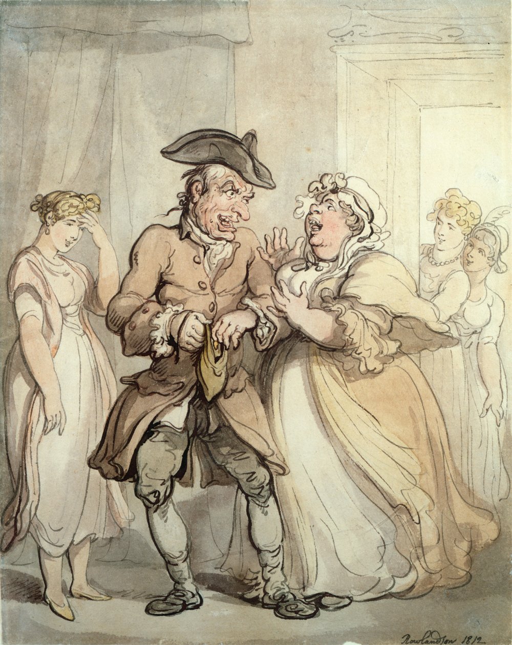 Ilo ensin, maksa myöhemmin, 1812 (kynä, wc ja kynä paperilla) tekijältä Thomas Rowlandson