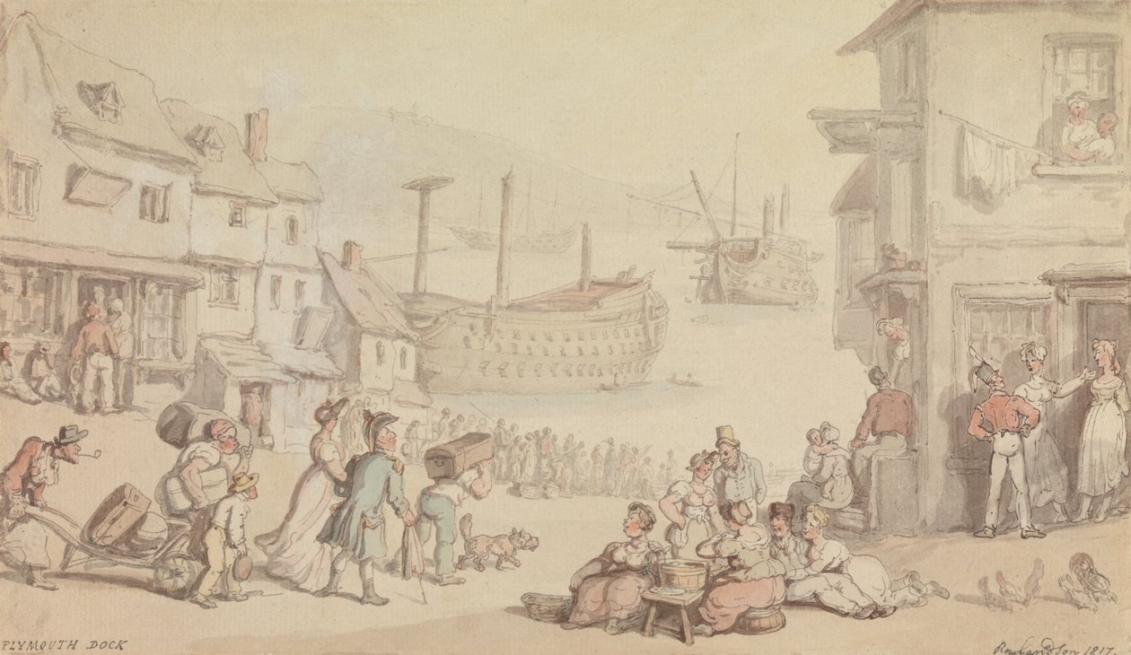 Plymouthin telakka tekijältä Thomas Rowlandson