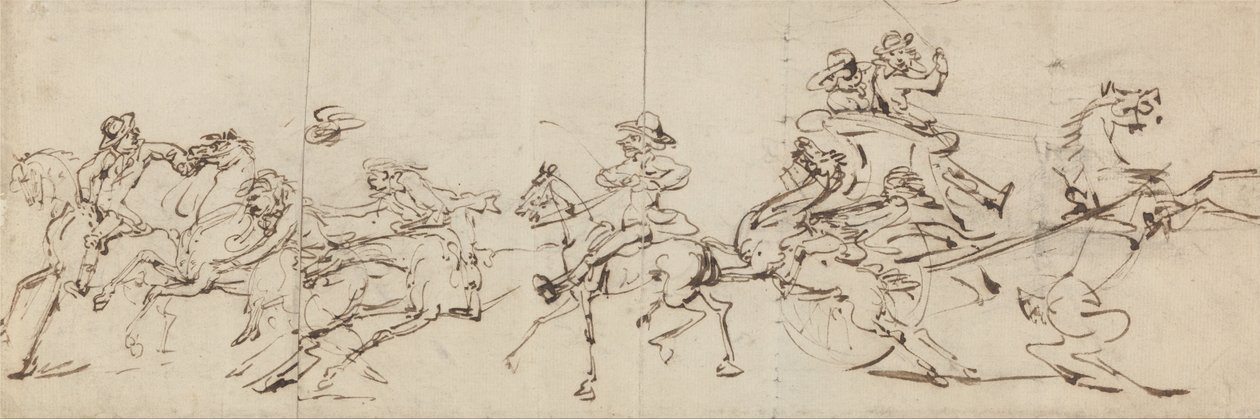 Ratsastus- ja ajo-onnettomuudet tekijältä Thomas Rowlandson