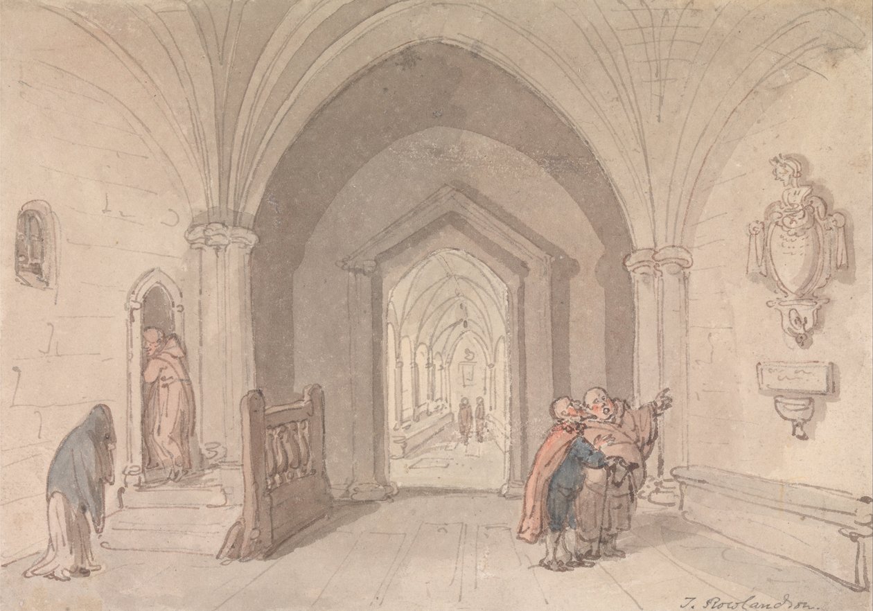 Kohtaus luostarissa tekijältä Thomas Rowlandson
