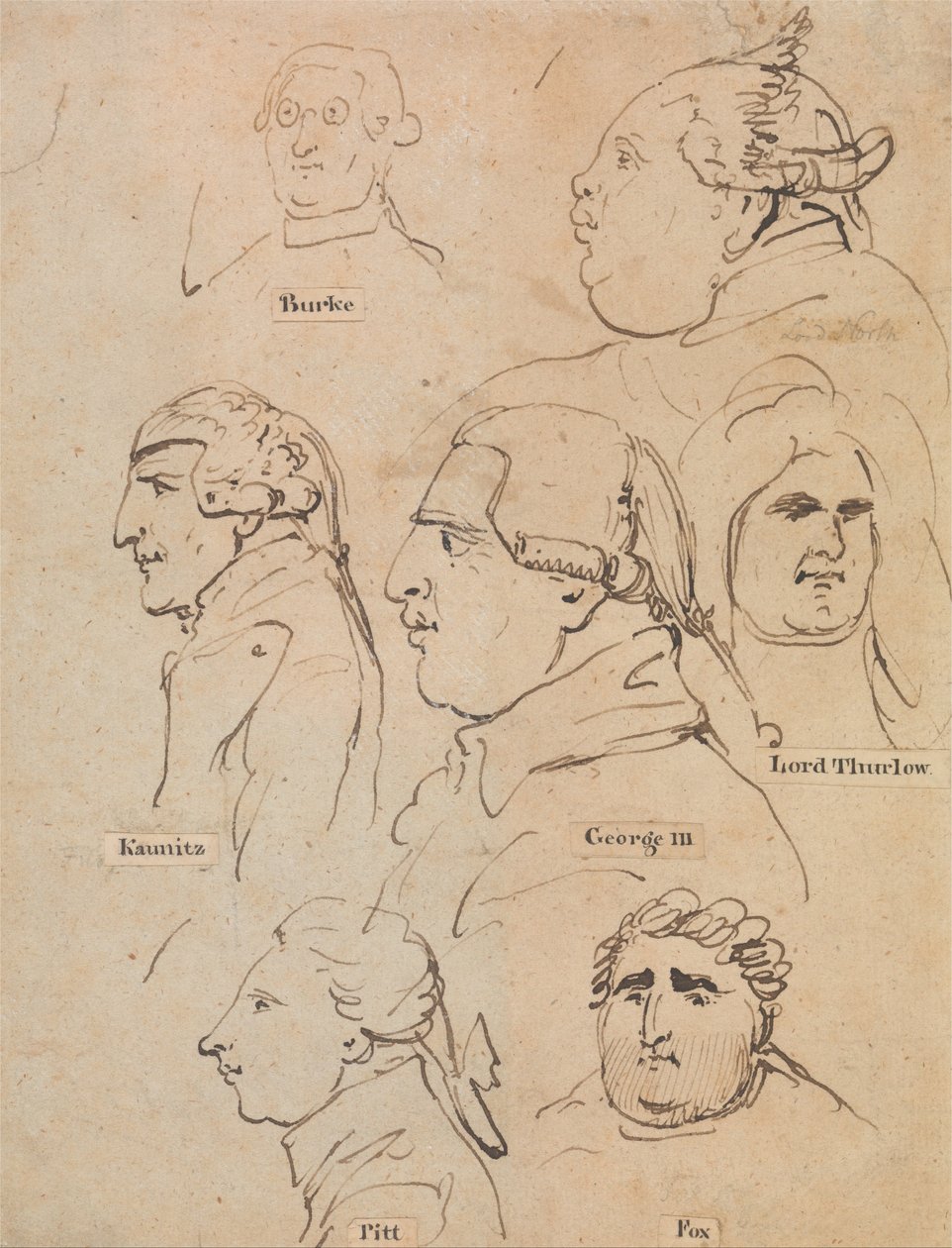George III: n ja valtiomiesten tutkimukset tekijältä Thomas Rowlandson