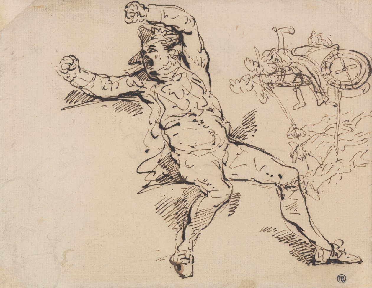 Tutkimus huutavasta miehestä tekijältä Thomas Rowlandson