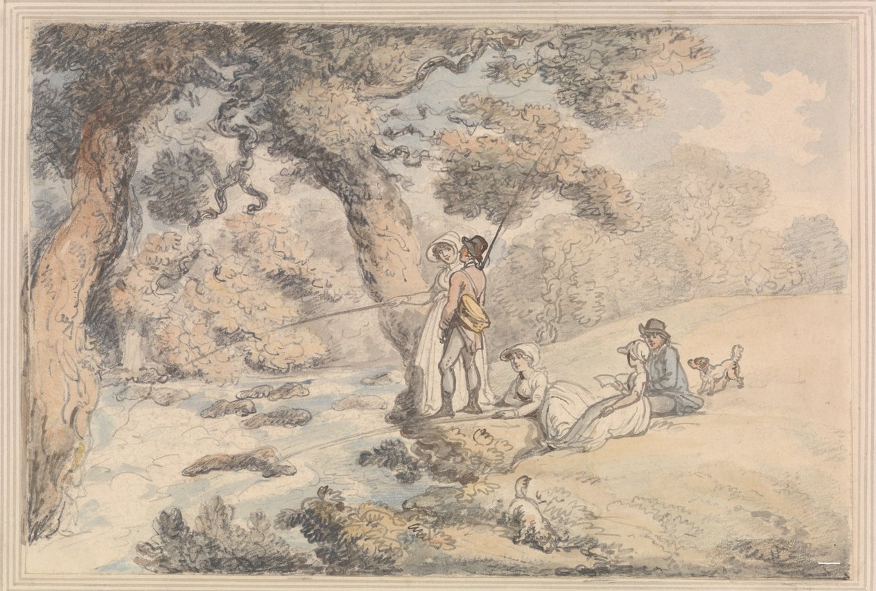 Kalastuspuolue tekijältä Thomas Rowlandson