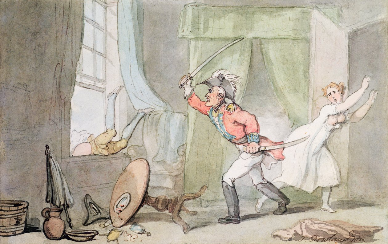 Huonekalut ja erilaiset esineet 1100- ja 1300-luvuilta tekijältä Thomas Rowlandson