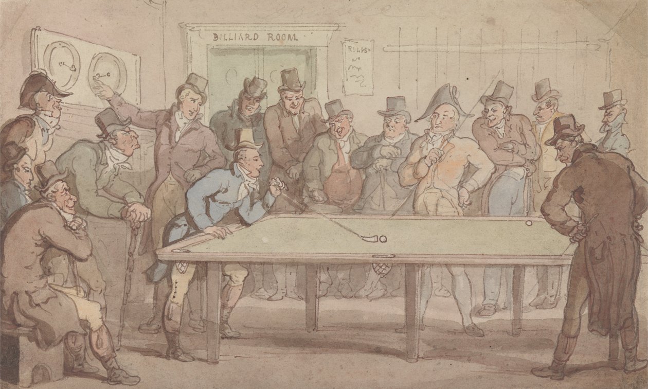 Biljardihuone tekijältä Thomas Rowlandson