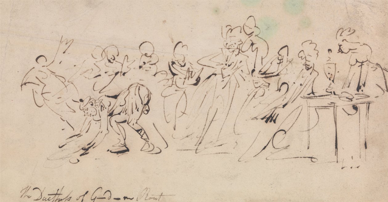 Gordonsin herttuatar Rout tekijältä Thomas Rowlandson