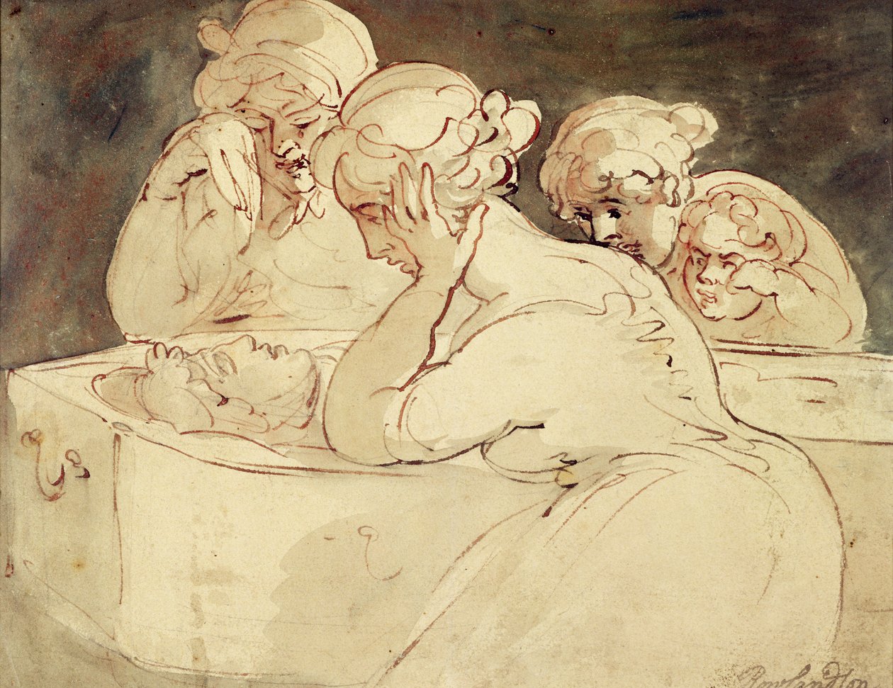 The Mourners, 1815 tekijältä Thomas Rowlandson