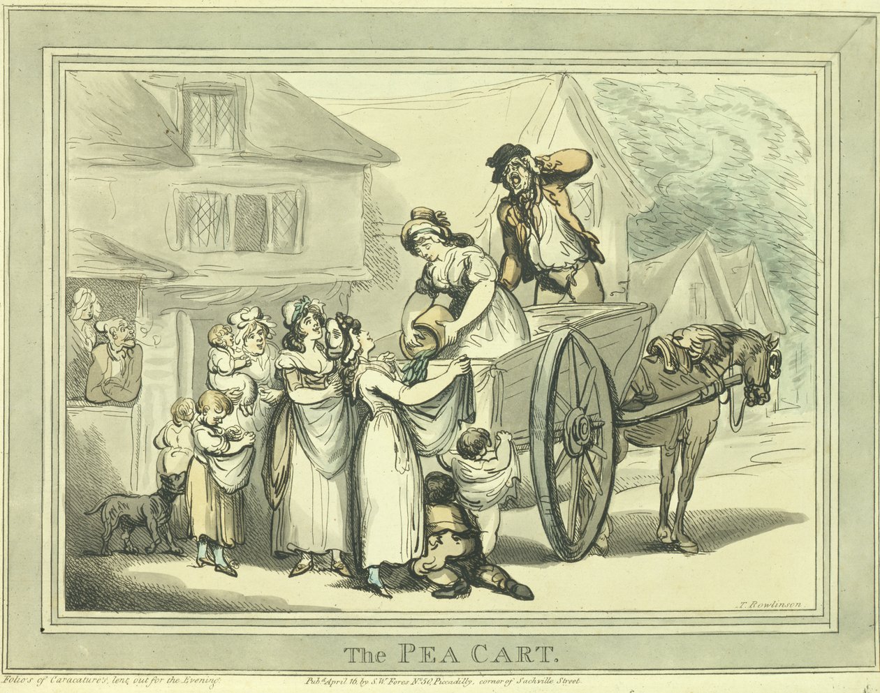 Huonekalut ja erilaiset esineet 1100- ja 1300-luvuilta tekijältä Thomas Rowlandson