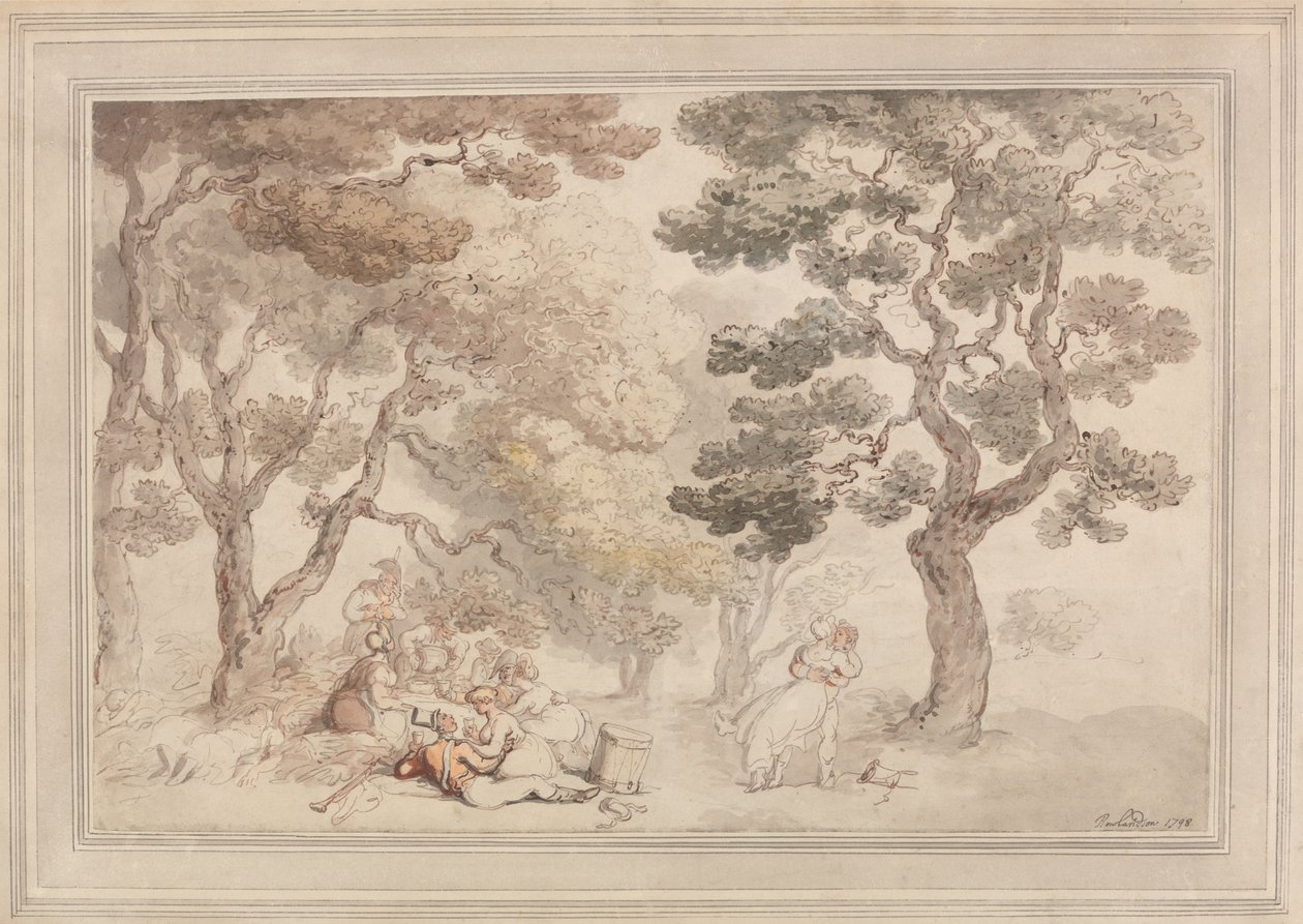 Piknik (wc paperilla) tekijältä Thomas Rowlandson