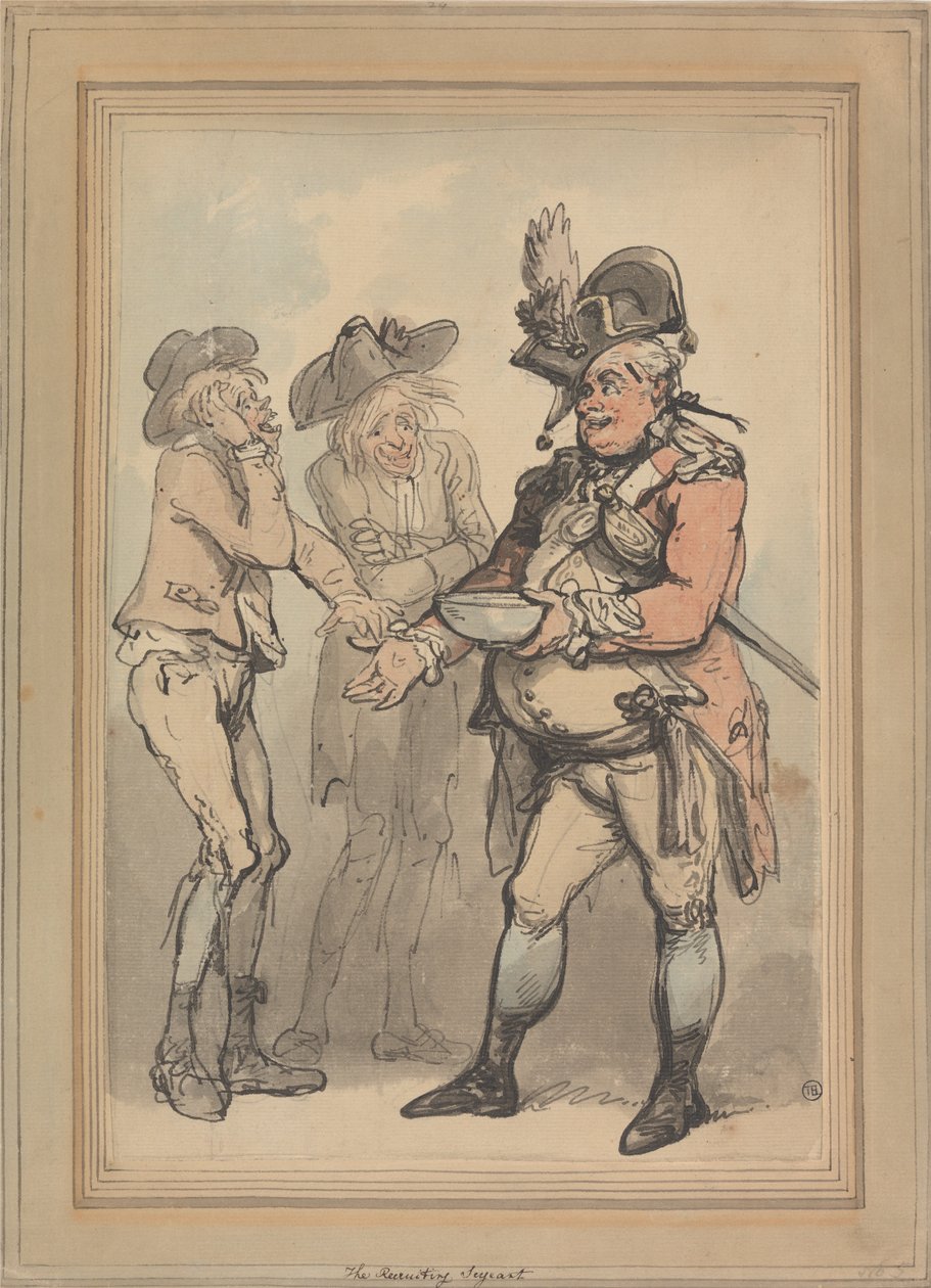 Rekrytoiva kersantti tekijältä Thomas Rowlandson
