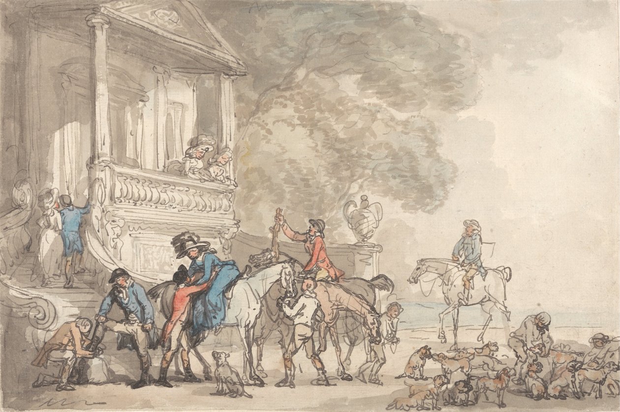 Paluu metsästyksestä tekijältä Thomas Rowlandson