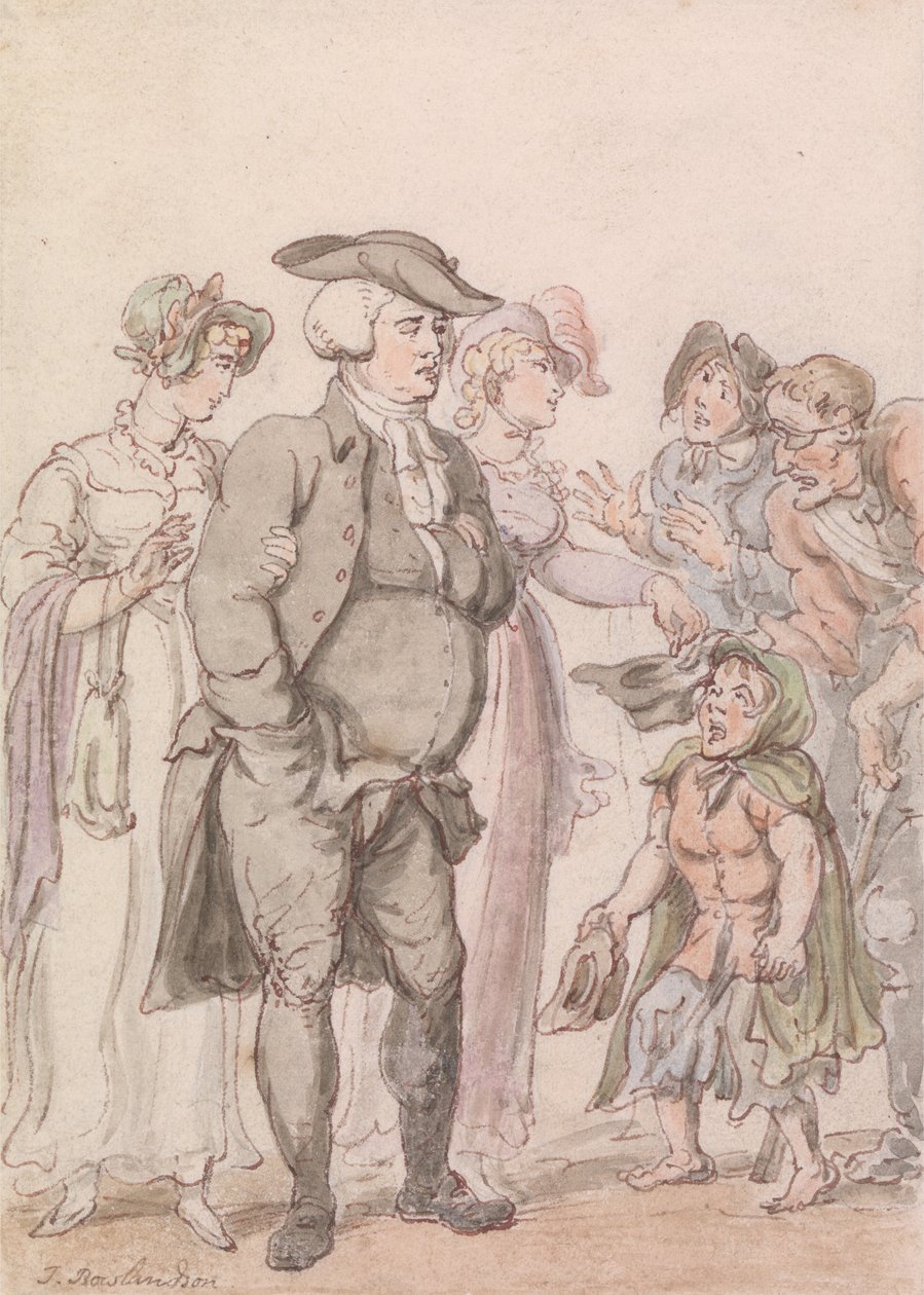 Wakefieldin vikaari- Frontispiece tekijältä Thomas Rowlandson