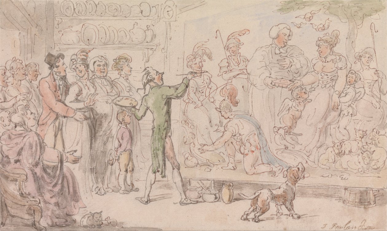 Wakefieldin vikaari- Perhekuva tekijältä Thomas Rowlandson